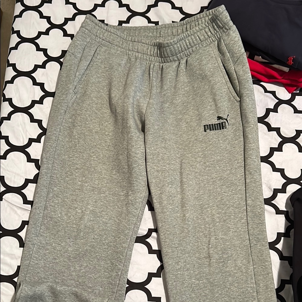 Puma mens Gray Sweatpants